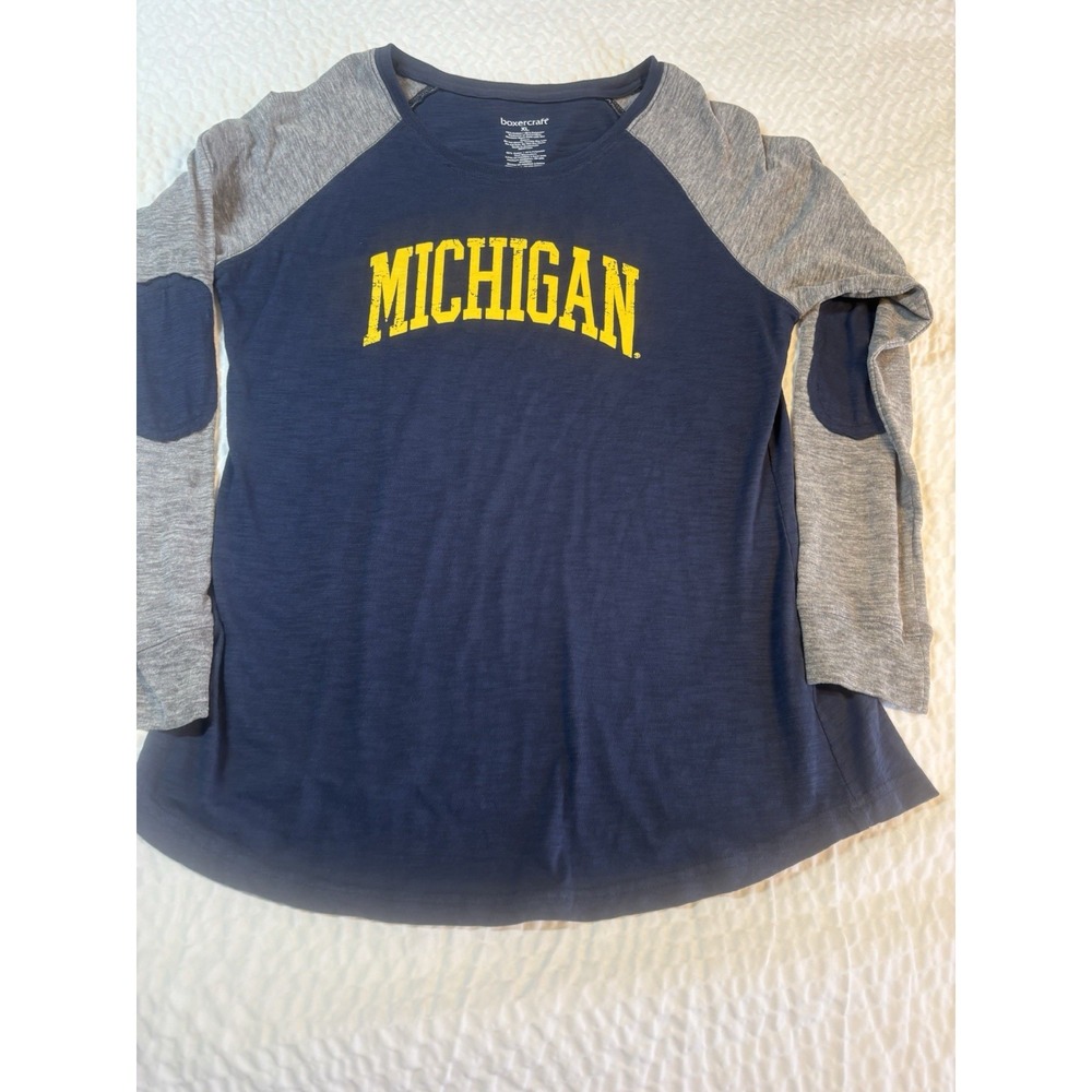Boxercraft University Of Michigan Wolverines Long‎ Sleeve Tshirt XL